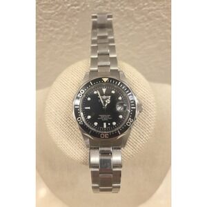 Invicta Pro Professional Diver 8932A Stainless 37mm Black Bezel Quartz New Batt.